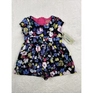 Osh Kosh Multi Floral Print 2 Piece Set Dress-12 month Girls- NWT